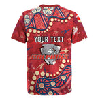 Personalized Dolphins Rugby Rugby Jersey Aboriginal Pattern with Graffiti Style Design