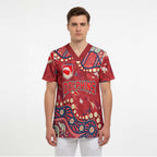Personalized Dolphins Rugby Scrub Top Aboriginal Pattern with Graffiti Style Design