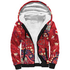 Personalized Dolphins Rugby Sherpa Hoodie Aboriginal Pattern with Graffiti Style Design