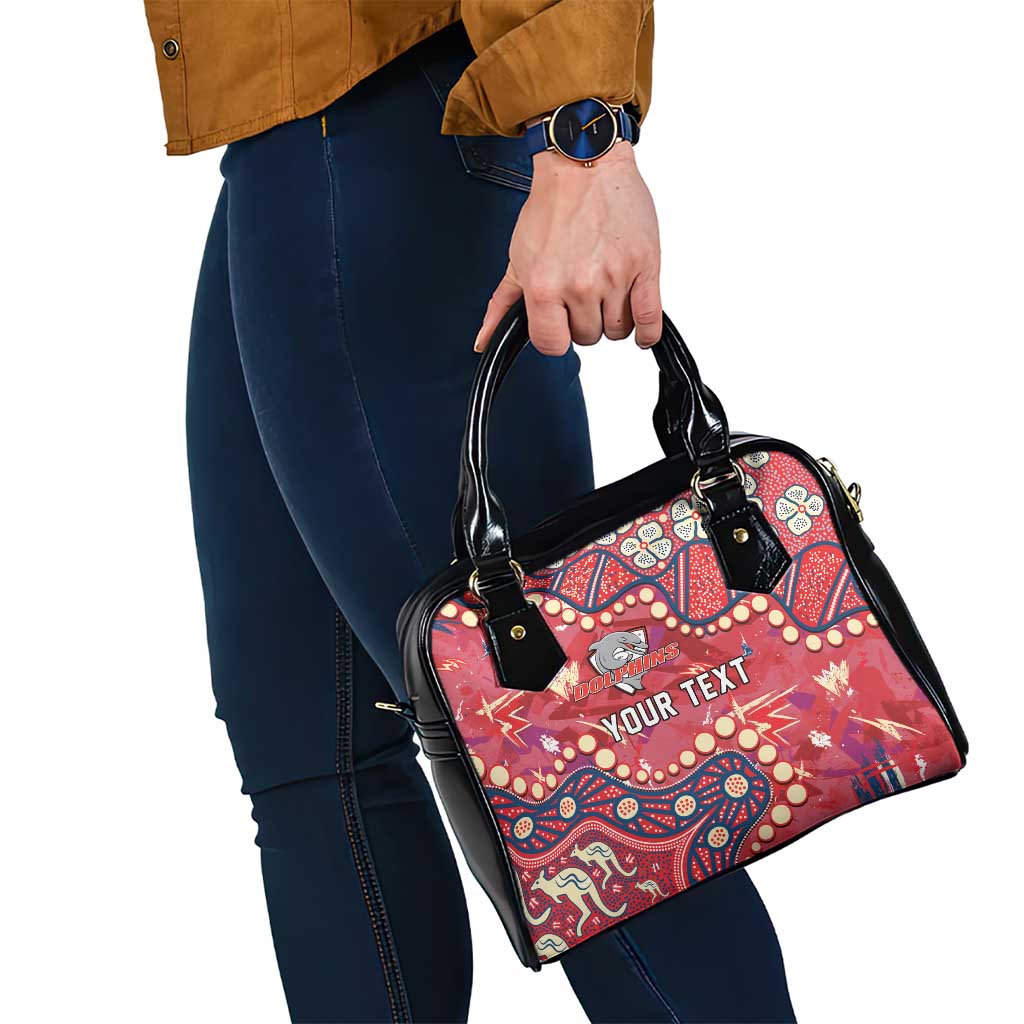 Personalized Dolphins Rugby Shoulder Handbag Aboriginal Pattern with Graffiti Style Design