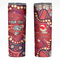 Personalized Dolphins Rugby Skinny Tumbler Aboriginal Pattern with Graffiti Style Design