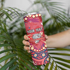 Personalized Dolphins Rugby Skinny Tumbler Aboriginal Pattern with Graffiti Style Design