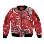 Personalized Dolphins Rugby Sleeve Zip Bomber Jacket Aboriginal Pattern with Graffiti Style Design