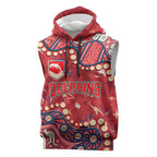 Personalized Dolphins Rugby Sleeveless Hoodie Aboriginal Pattern with Graffiti Style Design