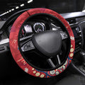 Dolphins Rugby Steering Wheel Cover Aboriginal Pattern with Graffiti Style Design