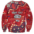 Personalized Dolphins Rugby Sweatshirt Aboriginal Pattern with Graffiti Style Design