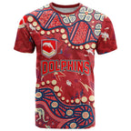 Personalized Dolphins Rugby T Shirt Aboriginal Pattern with Graffiti Style Design