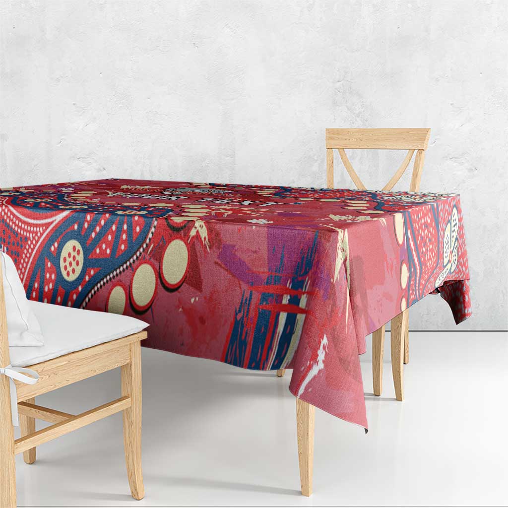Personalized Dolphins Rugby Tablecloth Aboriginal Pattern with Graffiti Style Design