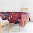 Personalized Dolphins Rugby Tablecloth Aboriginal Pattern with Graffiti Style Design