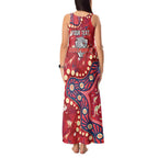 Personalized Dolphins Rugby Tank Maxi Dress Aboriginal Pattern with Graffiti Style Design