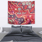 Personalized Dolphins Rugby Tapestry Aboriginal Pattern with Graffiti Style Design