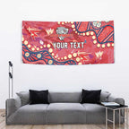Personalized Dolphins Rugby Tapestry Aboriginal Pattern with Graffiti Style Design