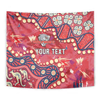 Personalized Dolphins Rugby Tapestry Aboriginal Pattern with Graffiti Style Design