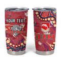 Personalized Dolphins Rugby Tumbler Cup Aboriginal Pattern with Graffiti Style Design