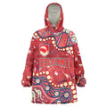 Personalized Dolphins Rugby Wearable Blanket Hoodie Aboriginal Pattern with Graffiti Style Design