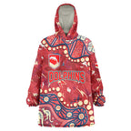 Personalized Dolphins Rugby Wearable Blanket Hoodie Aboriginal Pattern with Graffiti Style Design