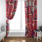 Personalized Dolphins Rugby Window Curtain Aboriginal Pattern with Graffiti Style Design