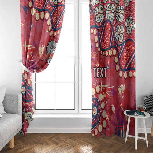 Personalized Dolphins Rugby Window Curtain Aboriginal Pattern with Graffiti Style Design
