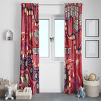 Personalized Dolphins Rugby Window Curtain Aboriginal Pattern with Graffiti Style Design