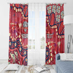 Personalized Dolphins Rugby Window Curtain Aboriginal Pattern with Graffiti Style Design