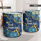 Personalized Gold Coast Titans Laundry Basket Aboriginal Pattern with Graffiti Style Design