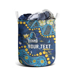 Personalized Gold Coast Titans Laundry Basket Aboriginal Pattern with Graffiti Style Design