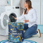 Personalized Gold Coast Titans Laundry Basket Aboriginal Pattern with Graffiti Style Design