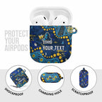 Personalized Gold Coast Titans AirPods Case Aboriginal Pattern with Graffiti Style Design