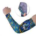 Personalized Gold Coast Titans Arm Sleeves Aboriginal Pattern with Graffiti Style Design