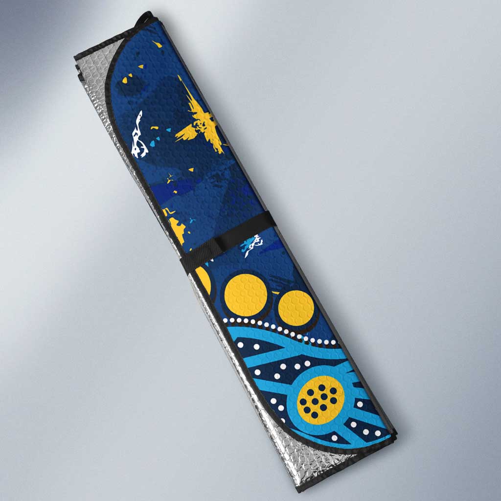 Personalized Gold Coast Titans Auto Sun Shade Aboriginal Pattern with Graffiti Style Design