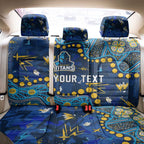 Personalized Gold Coast Titans Back Car Seat Cover Aboriginal Pattern with Graffiti Style Design