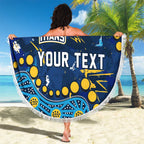 Personalized Gold Coast Titans Beach Blanket Aboriginal Pattern with Graffiti Style Design
