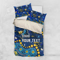 Personalized Gold Coast Titans Bedding Set Aboriginal Pattern with Graffiti Style Design