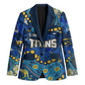 Personalized Gold Coast Titans Blazer Aboriginal Pattern with Graffiti Style Design