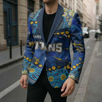 Personalized Gold Coast Titans Blazer Aboriginal Pattern with Graffiti Style Design