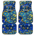 Personalized Gold Coast Titans Car Mats Aboriginal Pattern with Graffiti Style Design