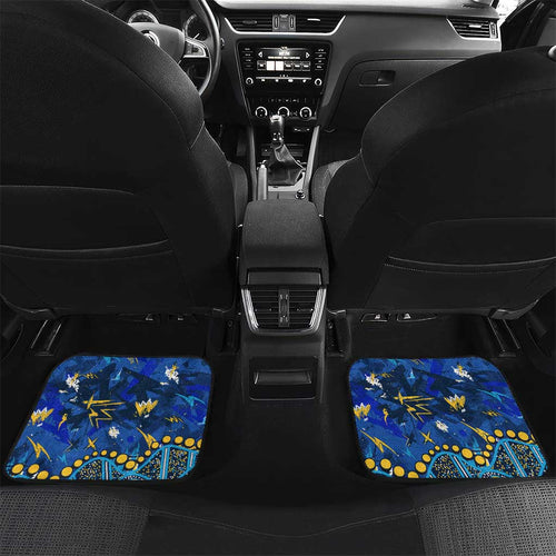 Personalized Gold Coast Titans Car Mats Aboriginal Pattern with Graffiti Style Design
