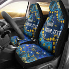 Personalized Gold Coast Titans Car Seat Cover Aboriginal Pattern with Graffiti Style Design