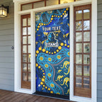 Personalized Gold Coast Titans Door Cover Aboriginal Pattern with Graffiti Style Design
