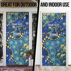 Personalized Gold Coast Titans Door Cover Aboriginal Pattern with Graffiti Style Design