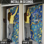 Personalized Gold Coast Titans Door Cover Aboriginal Pattern with Graffiti Style Design