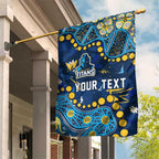 Personalized Gold Coast Titans Garden Flag Aboriginal Pattern with Graffiti Style Design