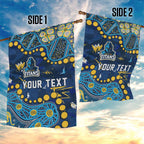 Personalized Gold Coast Titans Garden Flag Aboriginal Pattern with Graffiti Style Design