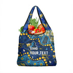 Personalized Gold Coast Titans Grocery Bag Aboriginal Pattern with Graffiti Style Design