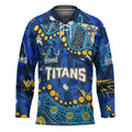 Personalized Gold Coast Titans Hockey Jersey Aboriginal Pattern with Graffiti Style Design