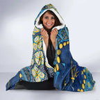Personalized Gold Coast Titans Hooded Blanket Aboriginal Pattern with Graffiti Style Design