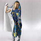 Personalized Gold Coast Titans Hooded Blanket Aboriginal Pattern with Graffiti Style Design