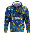 Personalized Gold Coast Titans Hoodie Aboriginal Pattern with Graffiti Style Design