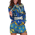 Personalized Gold Coast Titans Hoodie Dress Aboriginal Pattern with Graffiti Style Design