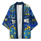 Personalized Gold Coast Titans Kimono Aboriginal Pattern with Graffiti Style Design